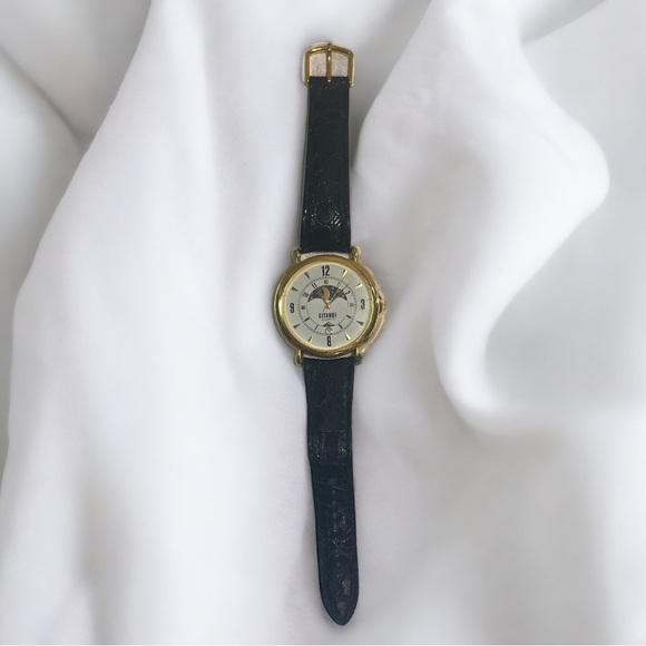 Vintage Sun/Moon Phase Unisex Quartz Watch by Gitano - Picture 2 of 3